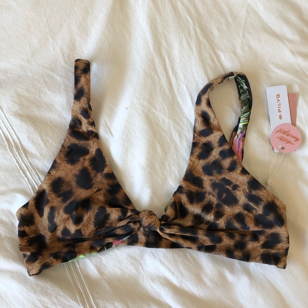 Reversible Drew Knot Bikini Top in Jungle 👙NWOT